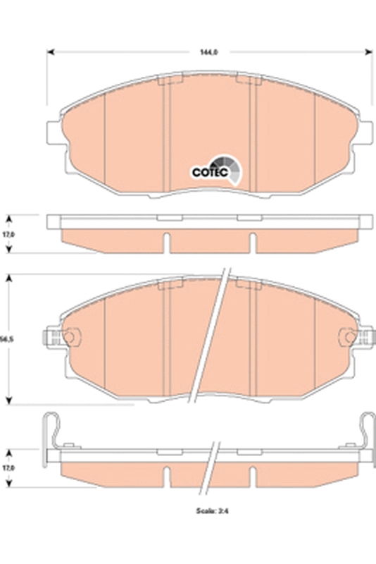 Brake Pad Set, disc brake (Front axle)  Art. GDB4179