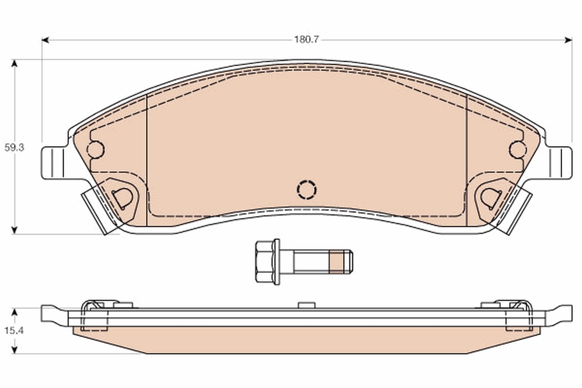 Brake Pad Set, disc brake (Front axle)  Art. GDB4451