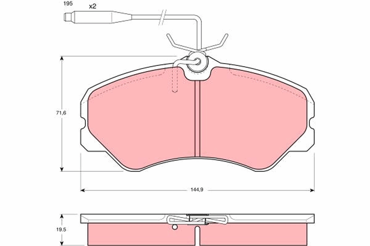 Brake Pad Set, disc brake (Front axle)  Art. GDB447