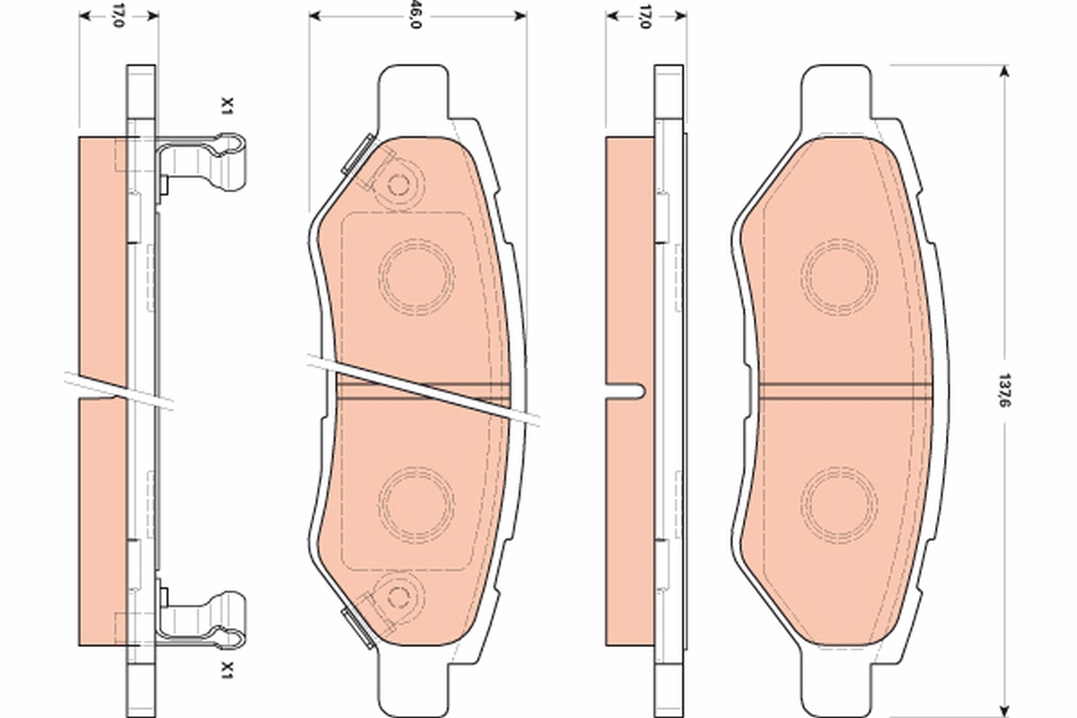 Brake Pad Set, disc brake (Rear axle)  Art. GDB4602