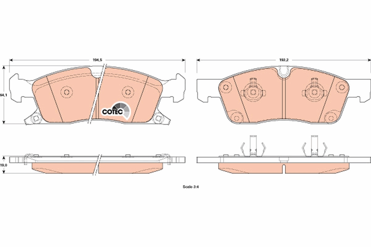 Brake Pad Set, disc brake (Front axle)  Art. GDB4603