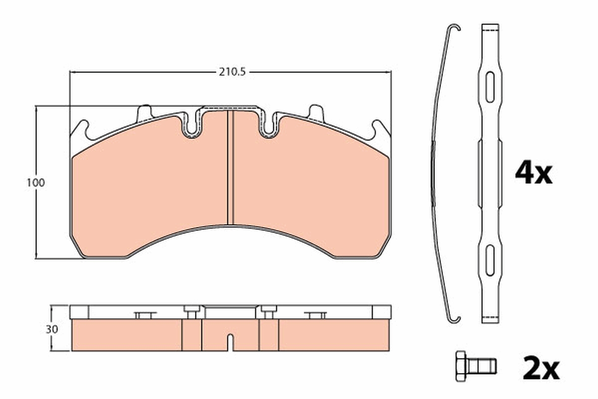 Brake pad, disc brake (Front axle)  Art. GDB5098