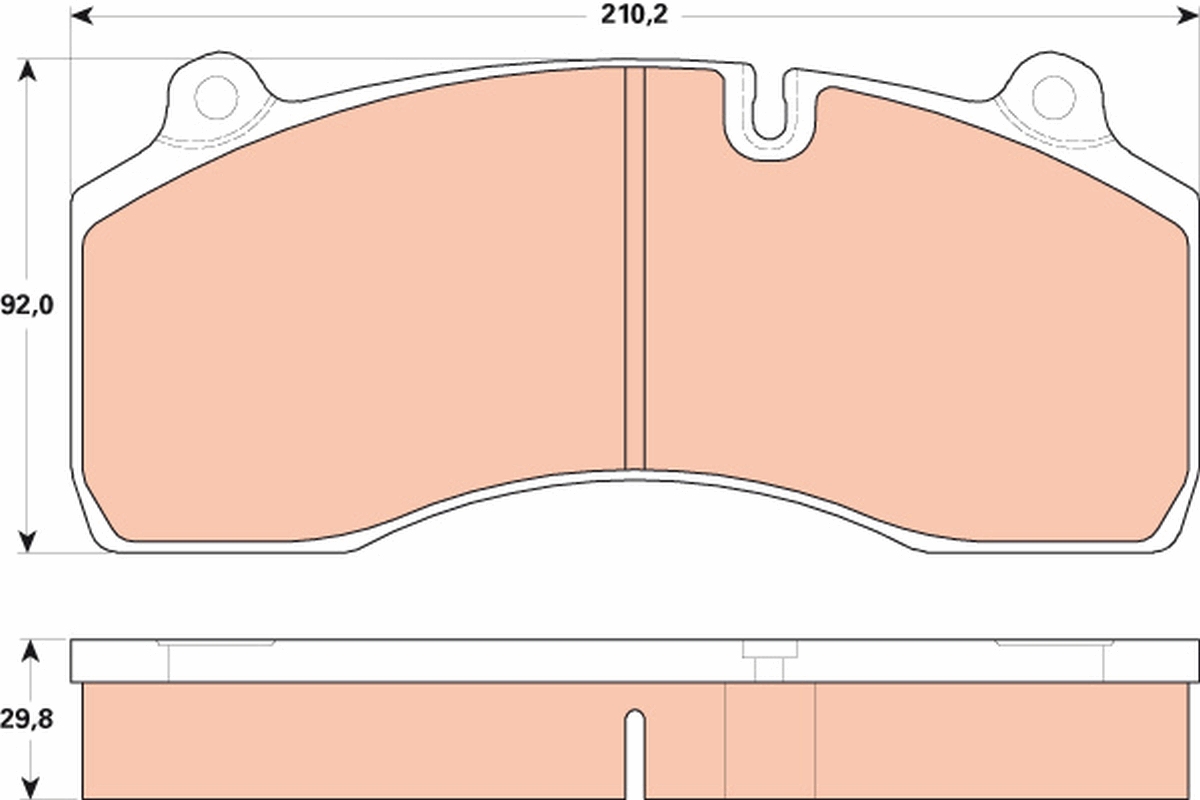 Brake pad, disc brake (Front axle)  Art. GDB5100