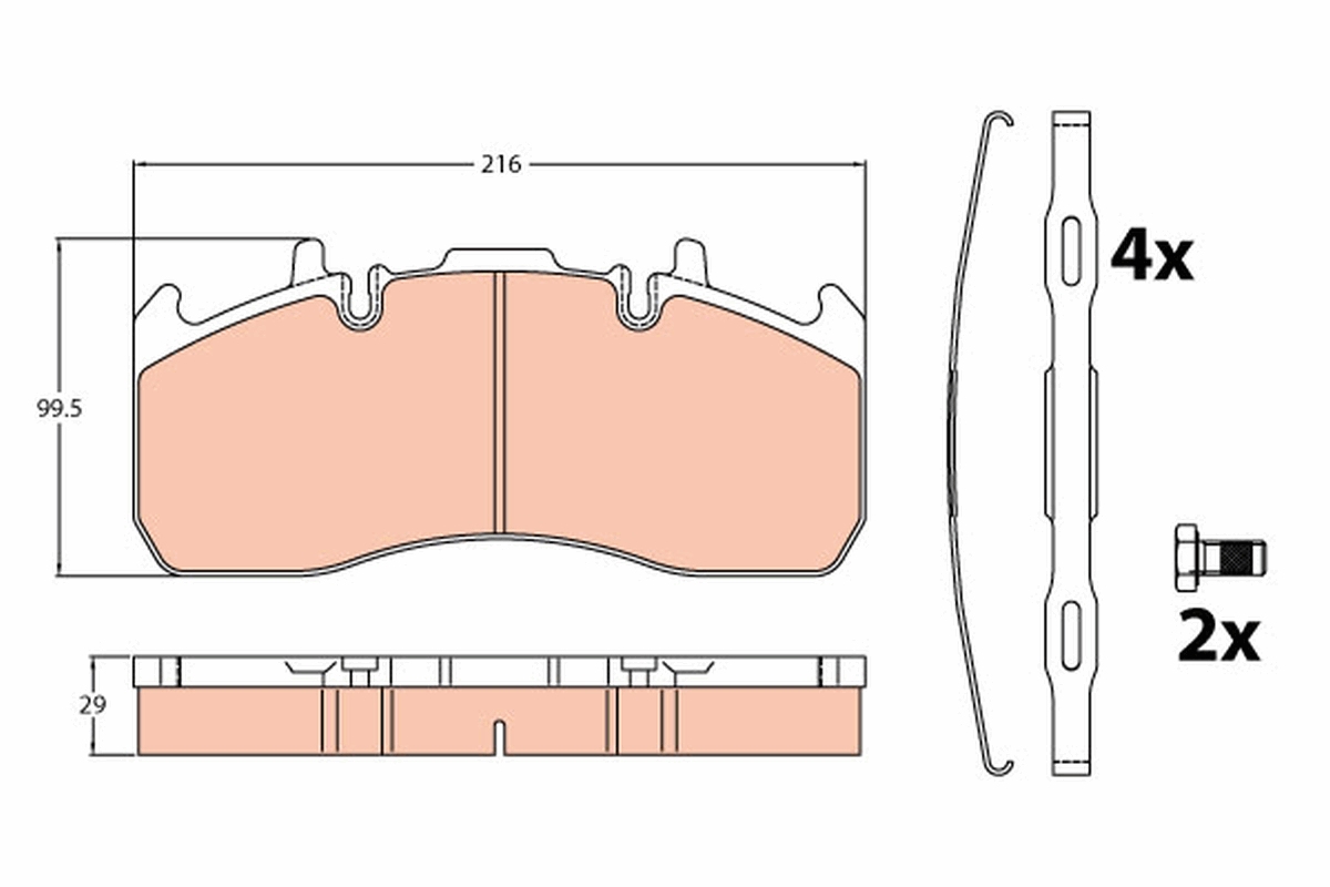 Brake pad, disc brake (Front axle)  Art. GDB5102