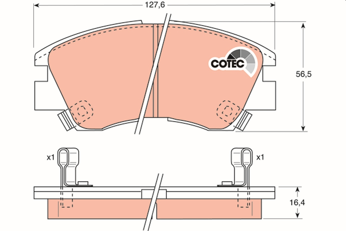 Brake Pad Set, disc brake (Front axle)  Art. GDB729