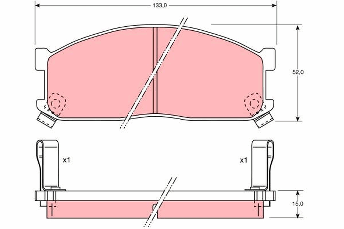 Brake Pad Set, disc brake (Front axle)  Art. GDB737