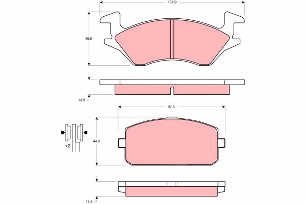 Brake Pad Set, disc brake (Front axle)  Art. GDB769