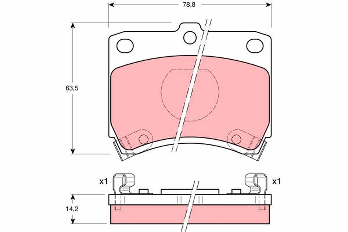 Brake Pad Set, disc brake (Front axle)  Art. GDB773