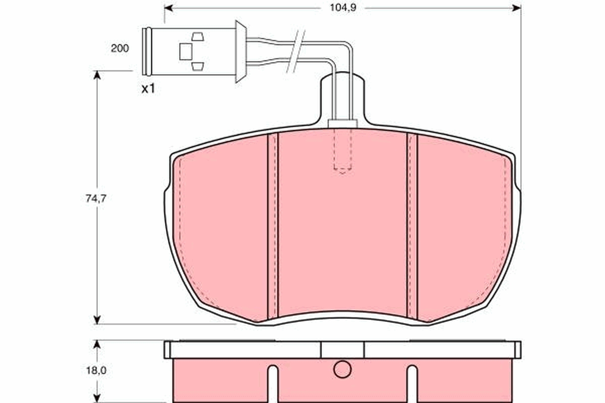 Brake Pad Set, disc brake (Front axle)  Art. GDB789