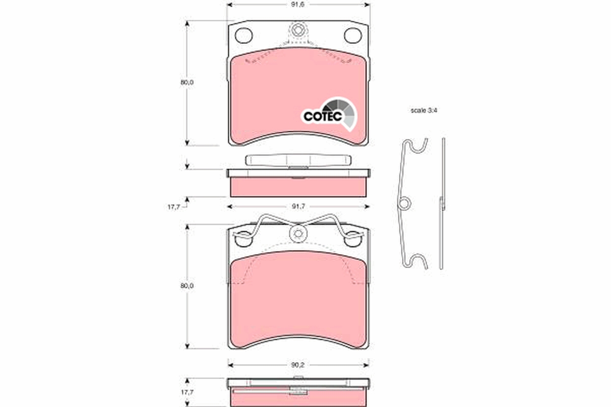 Brake Pad Set, disc brake (Front axle)  Art. GDB791