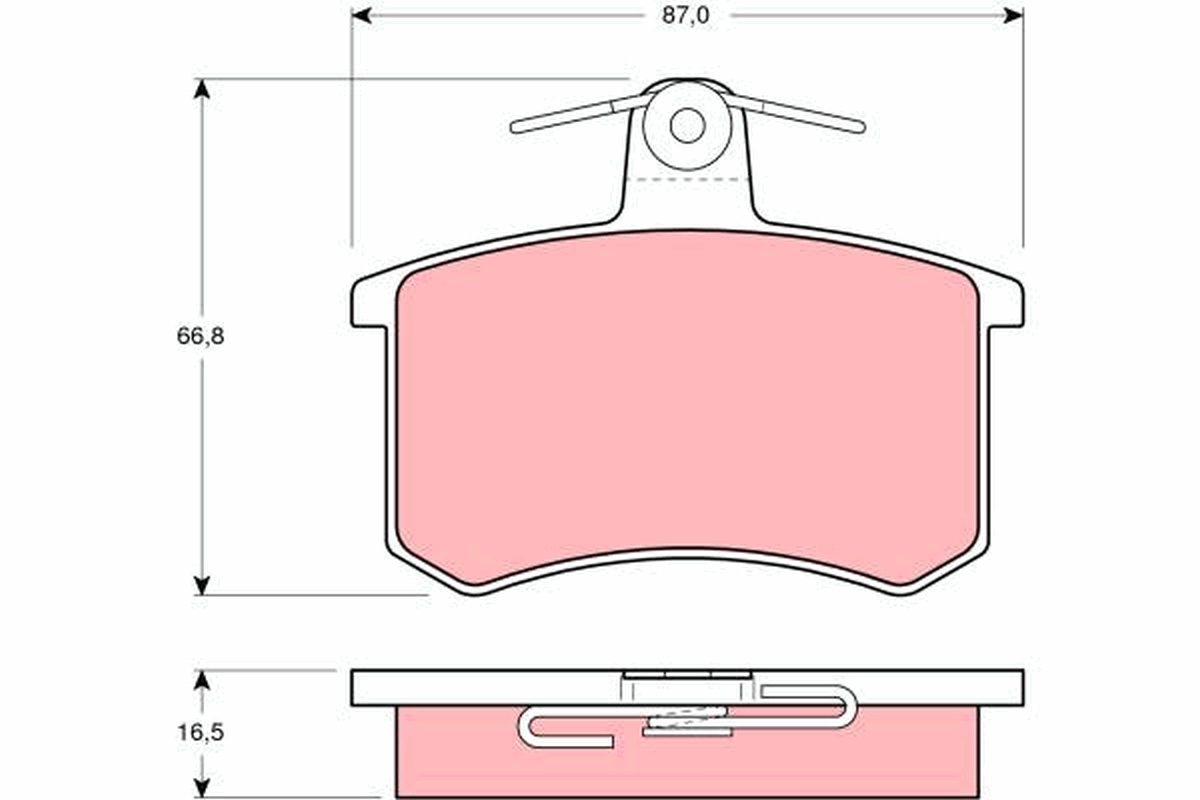 Brake Pad Set, disc brake (Rear axle)  Art. GDB814