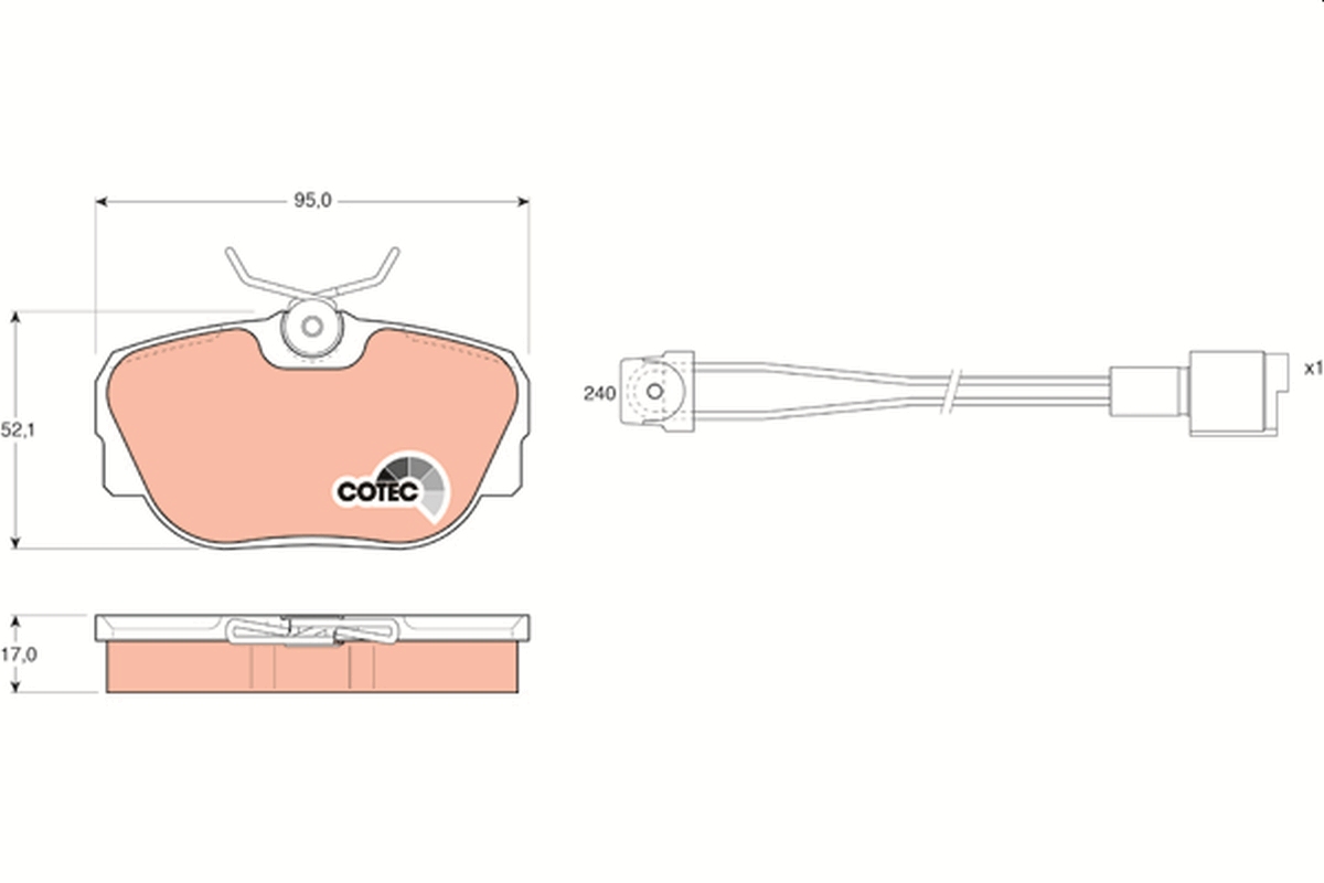 Brake Pad Set, disc brake (Front axle)  Art. GDB820