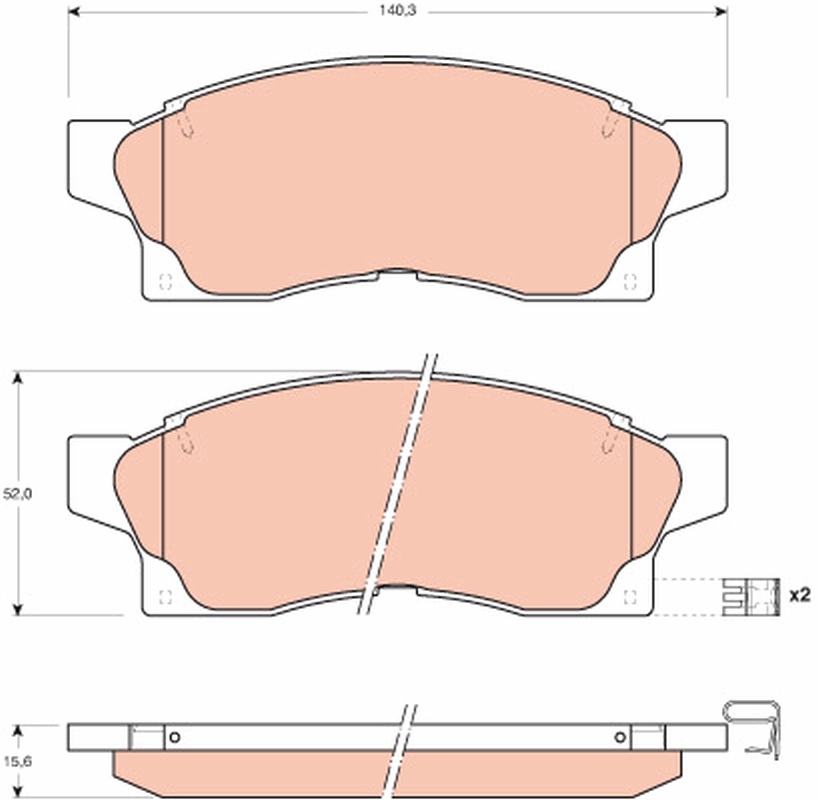 Brake Pad Set, disc brake (Front axle)  Art. GDB877