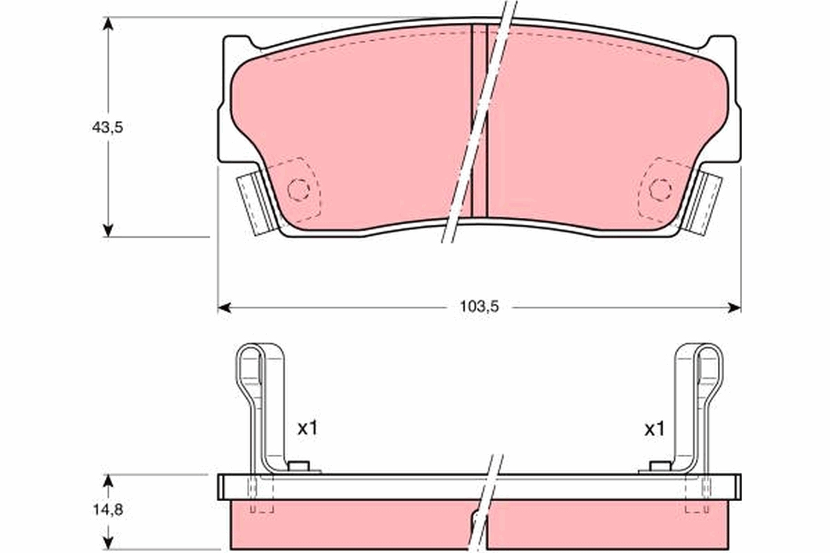 Brake Pad Set, disc brake (Front axle)  Art. GDB885