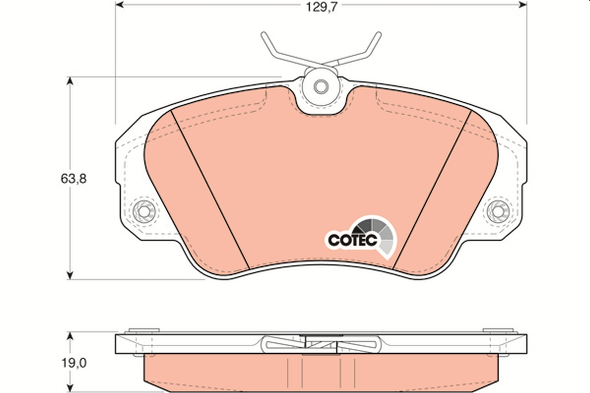 Brake Pad Set, disc brake (Front axle)  Art. GDB957