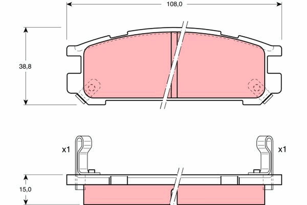 Brake Pad Set, disc brake (Rear axle)  Art. GDB990