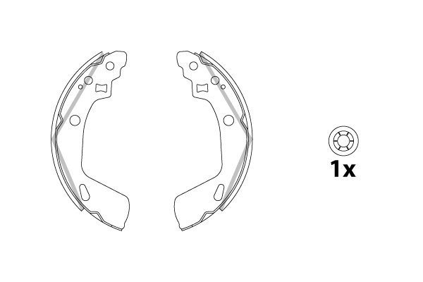 Brake Shoe Set, parking brake  Art. GS8865