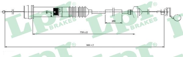 Cable Pull, clutch control (front axle both sides)  Art. C0013C