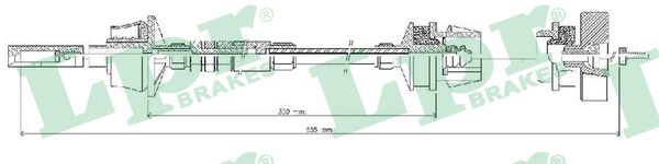 Cable Pull, clutch control (Front axle)  Art. C0026C