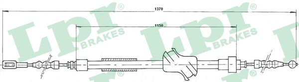 Cable Pull, parking brake (Back, right)  Art. C0044B