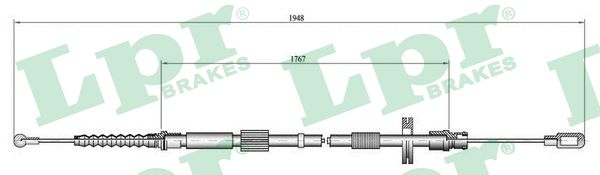 Cable Pull, parking brake (Left)  Art. C0050B