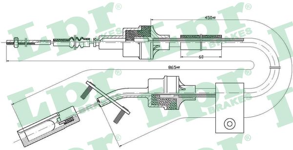 Cable Pull, clutch control (870/425)  Art. C0065C