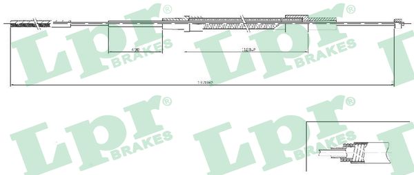 Cable Pull, parking brake (Back, right)  Art. C0079B