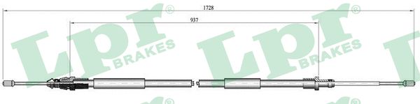 Cable Pull, parking brake (Back, right, Back, left)  Art. C0097B