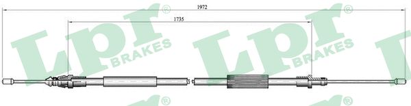 Cable Pull, parking brake (Right)  Art. C0107B