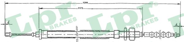 Cable Pull, parking brake (Forward, right)  Art. C0110B