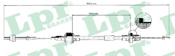 Cable Pull, clutch control (In front)  Art. C0128C