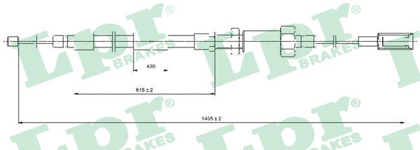 Cable Pull, parking brake (In front)  Art. C0131B