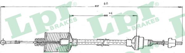 Cable Pull, clutch control (front axle both sides)  Art. C0159C