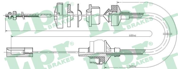 Cable Pull, clutch control (Front axle)  Art. C0164C