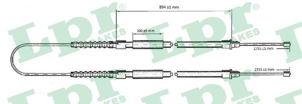 Cable Pull, parking brake (Double cloth)  Art. C0174B