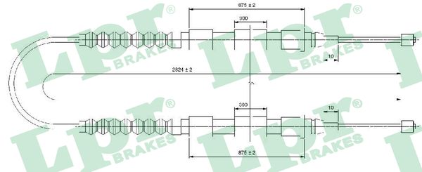 Cable Pull, parking brake (Double cloth)  Art. C0175B