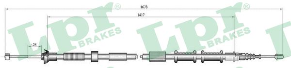 Cable Pull, parking brake (Back, left)  Art. C0181B