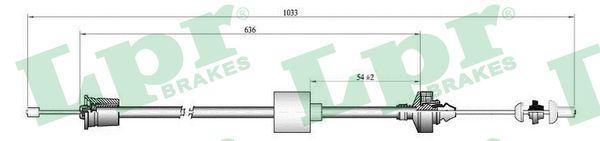 Cable Pull, clutch control (Rear axle)  Art. C0192C