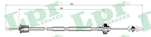 Cable Pull, clutch control (Rear axle, left, Rear axle, right)  Art. C0209C