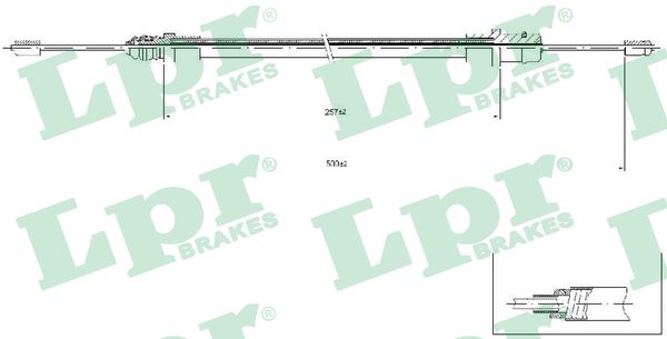 Cable Pull, parking brake (In front)  Art. C0212B