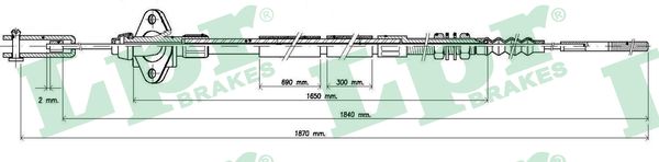 Cable Pull, clutch control (Right, top)  Art. C0234C