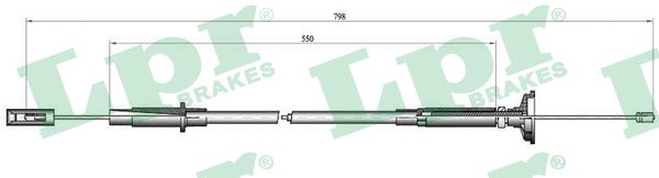 Cable Pull, clutch control (Double cloth)  Art. C0261C