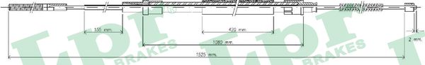 Cable Pull, parking brake (Back, right, Back, left)  Art. C0303B