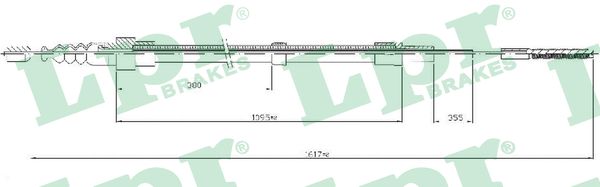 Cable Pull, parking brake (Back, left, Back, right)  Art. C0305B