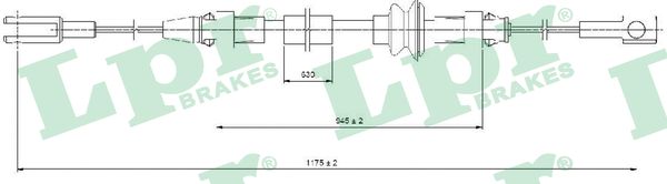 Cable Pull, parking brake (In front)  Art. C0368B