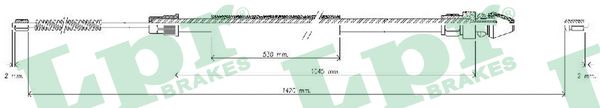 Cable Pull, parking brake (Back, left, Back, right)  Art. C0369B