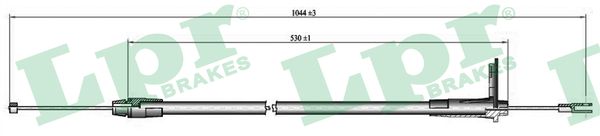 Cable Pull, parking brake (Back, left)  Art. C0415B