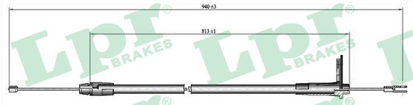 Cable Pull, parking brake (Back, left)  Art. C0424B