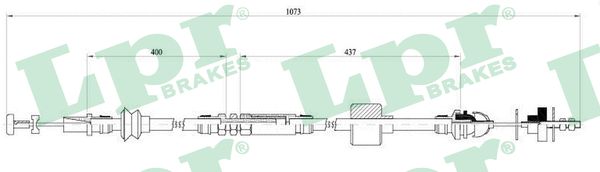 Cable Pull, clutch control (Rear axle)  Art. C0455C