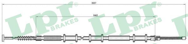 Cable Pull, parking brake (Back, right)  Art. C0470B